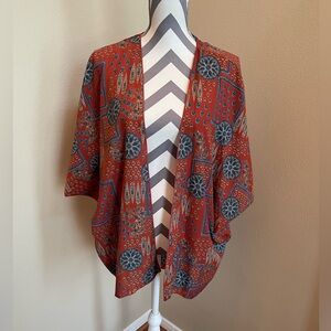 Boho Jane Kimono Wrap - Swim Suit Cover Up - Size: Large